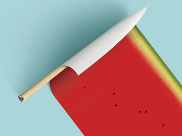 日本miyabi品牌刀具福田繁雄创意海报设计欣赏
