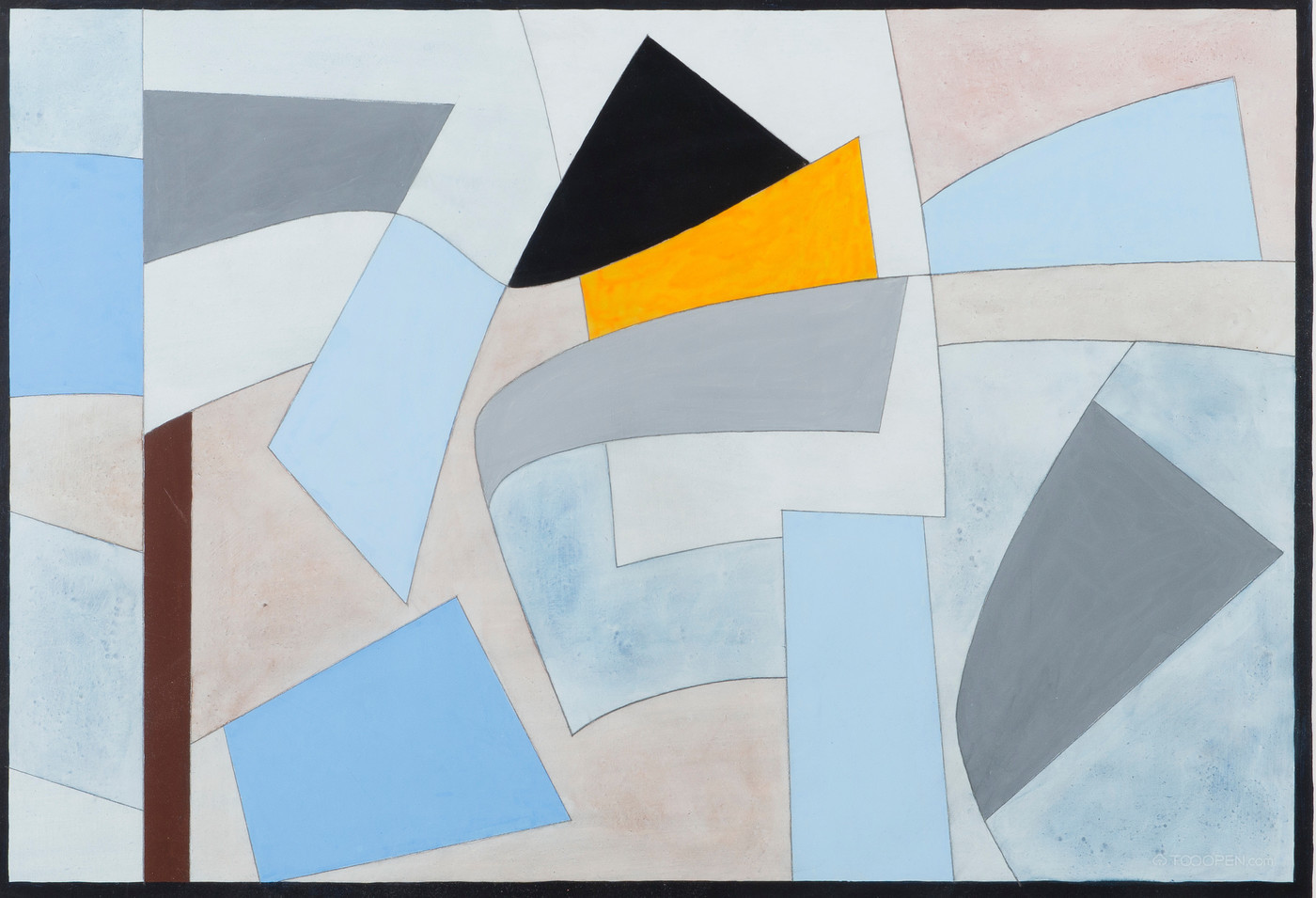 芬兰画家戈兰·奥古斯顿抽象几何油画作品欣赏-13