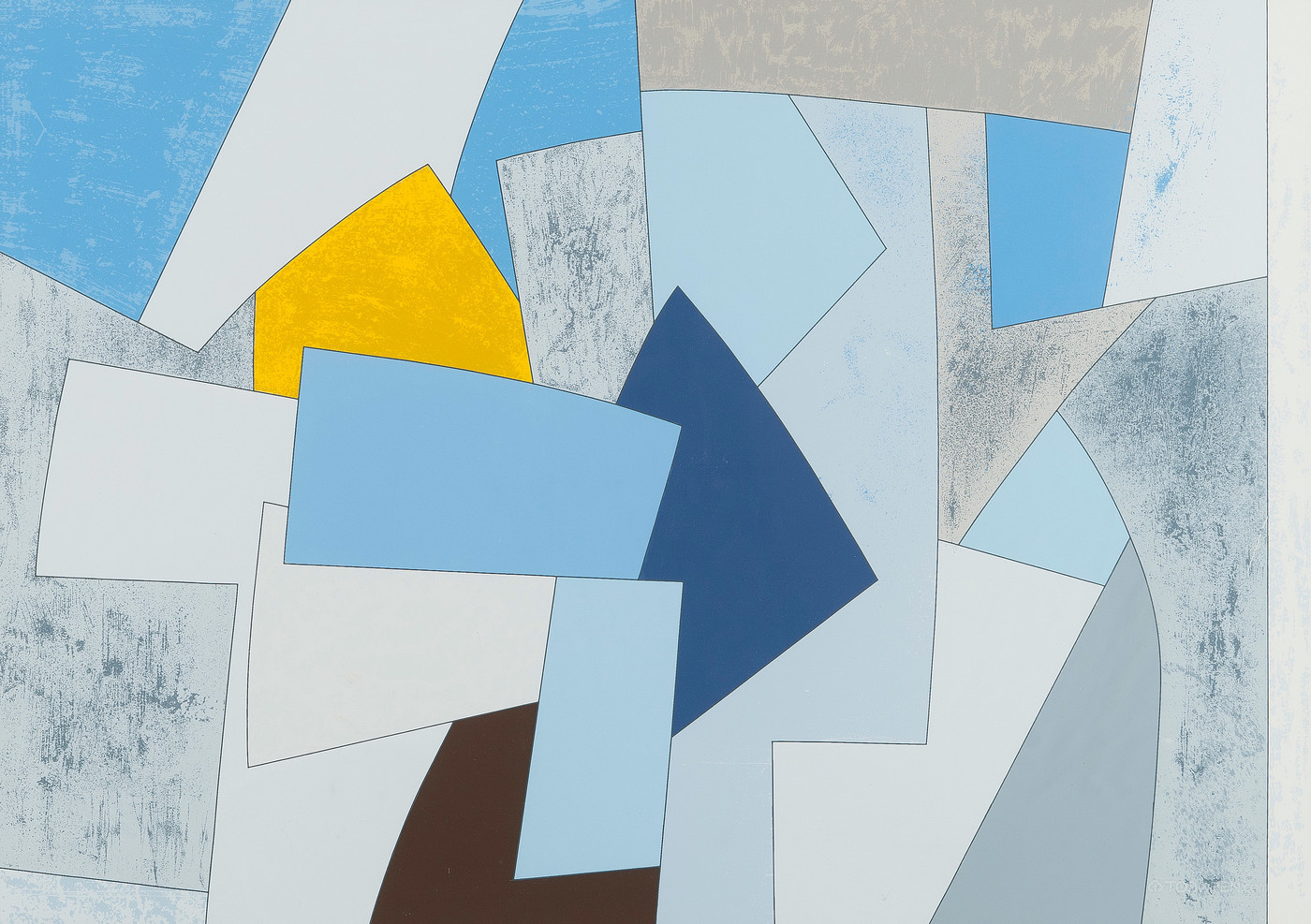 芬兰画家戈兰·奥古斯顿抽象几何油画作品欣赏-16
