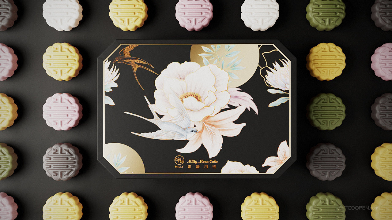 中秋中式月饼盒包装设计作品欣赏-09