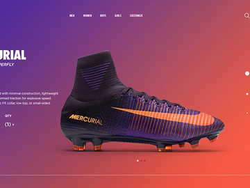 国外足球鞋售卖网页设计作品欣赏