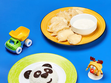 可口的儿童营养套餐美食摄影图片
