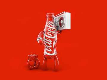 创意可口可乐角色扮演广告海报设计作品欣赏