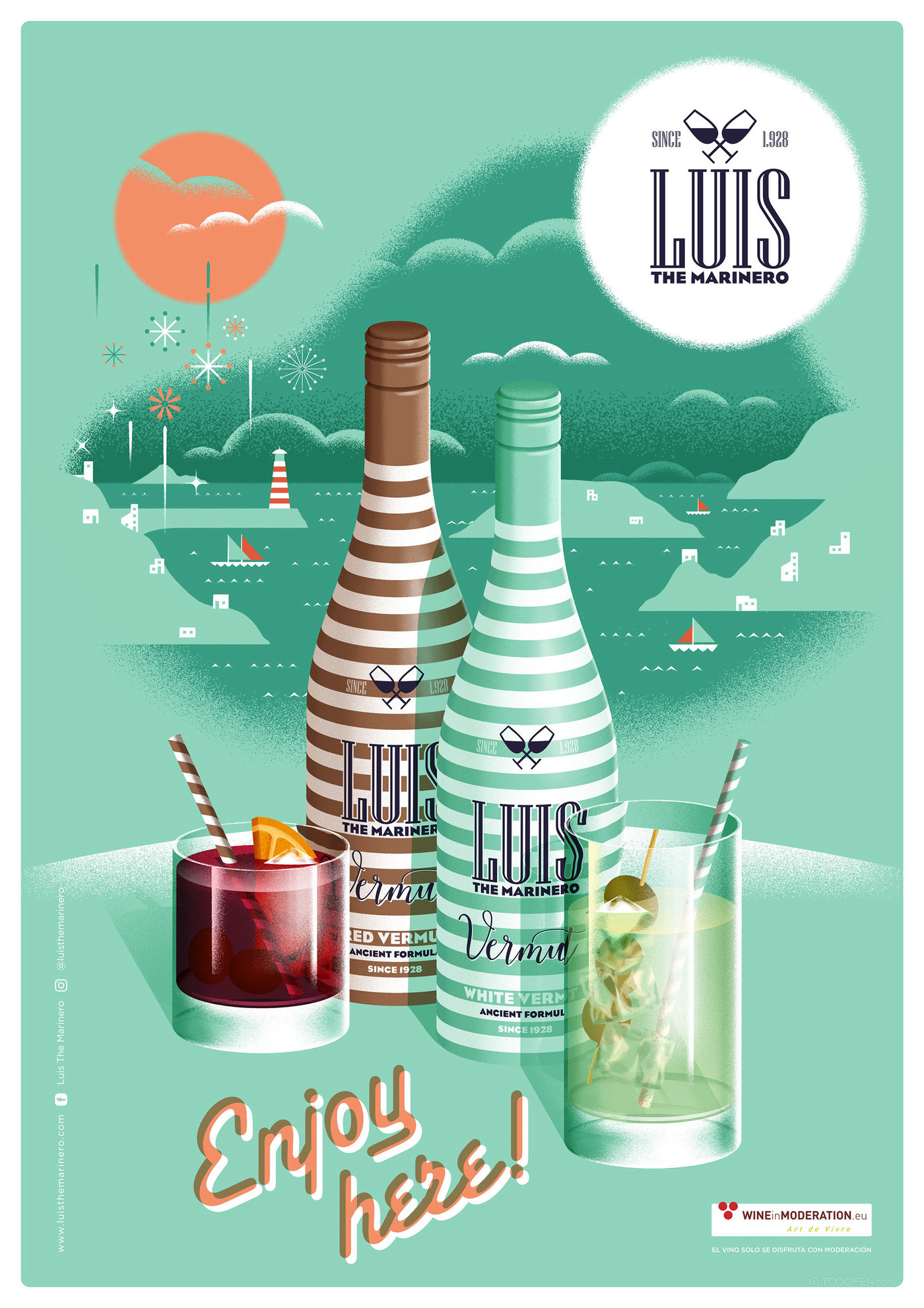 西班牙果酒广告设计海报作品欣赏-02