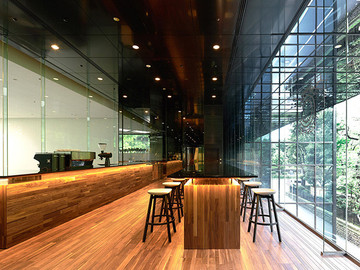 现代简约风格玻璃屋咖啡店装修设计图片欣赏