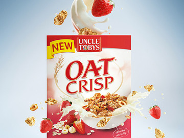 OAT CRISP水果麦片广告海报设计欣赏