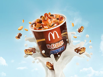 麦当劳巧克力味冰淇淋杯广告海报设计欣赏