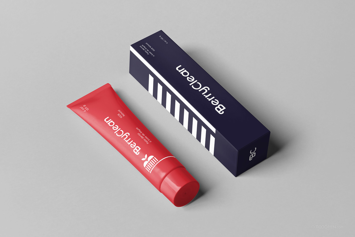 纯色简单包装牙膏设计作品欣赏-03