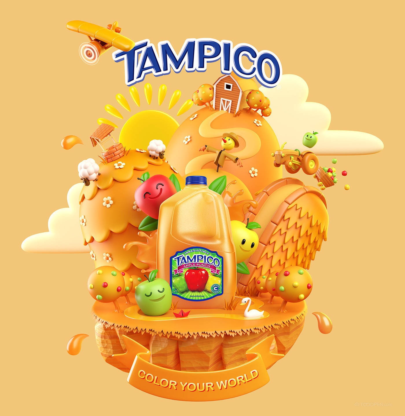 Tampico果汁饮品广告海报设计欣赏-01