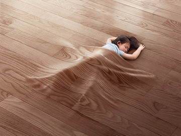 创意天然舒适地板板材广告海报设计欣赏