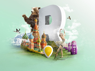 创意各国3D立体旅游广告海报设计欣赏