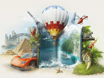 创意3D合成旅游广告海报设计欣赏