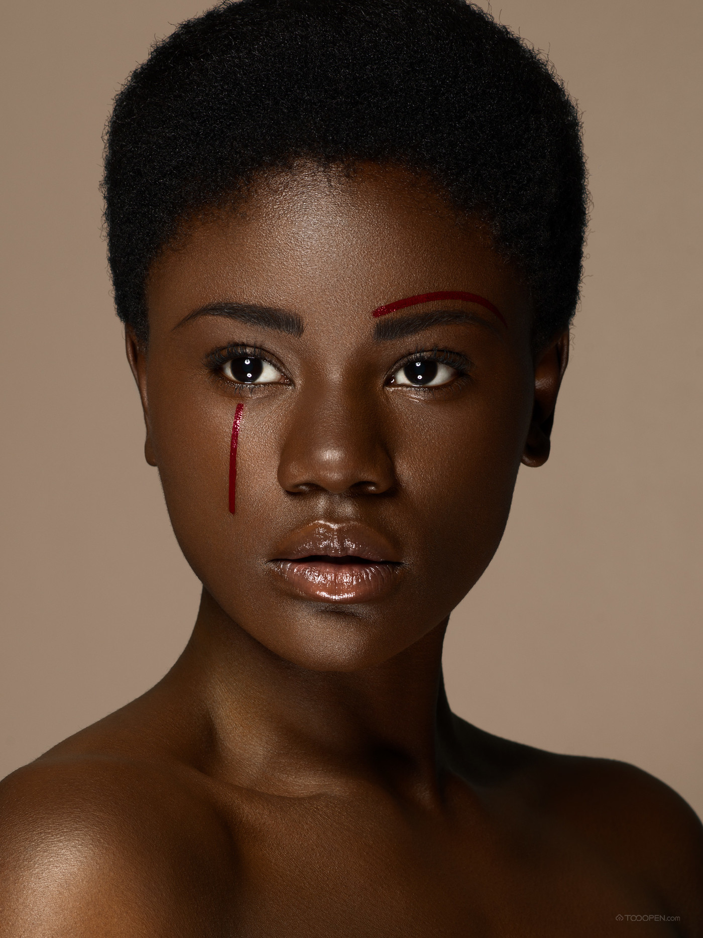 非洲黑色皮肤女人人像艺术摄影图片-01