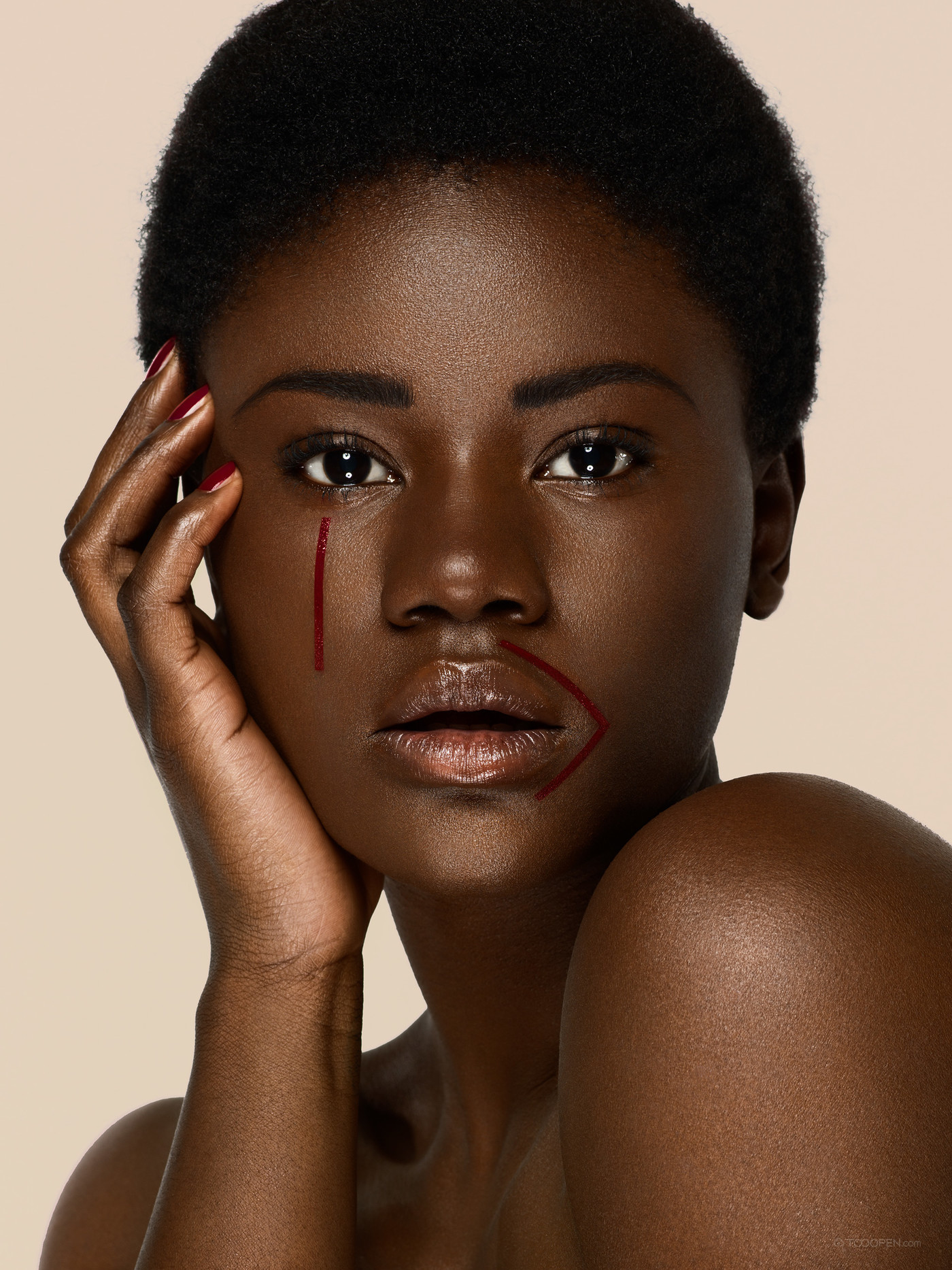 非洲黑色皮肤女人人像艺术摄影图片-02