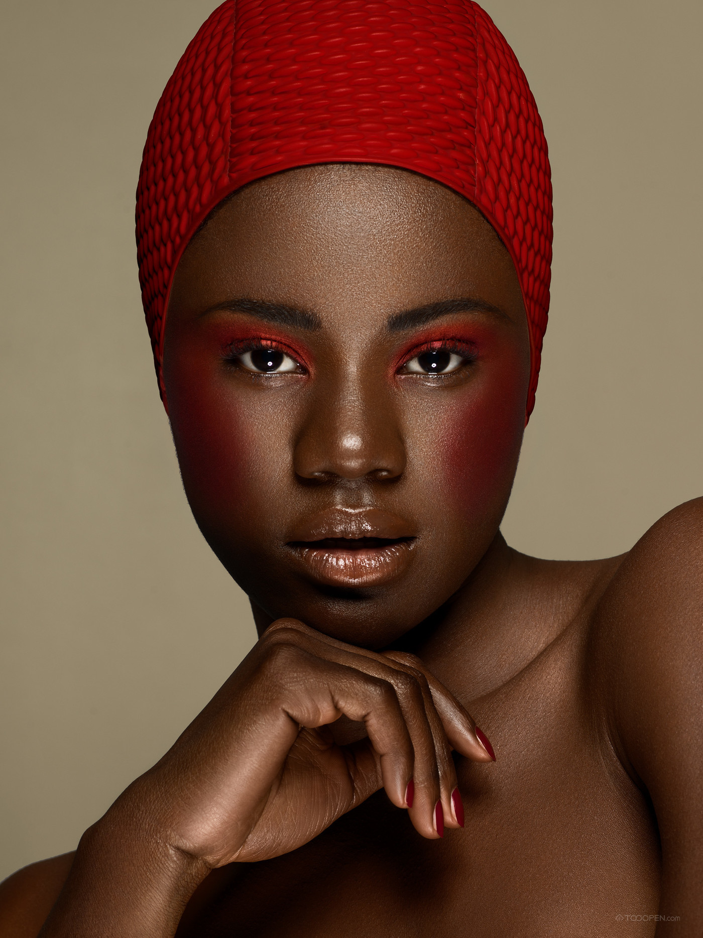 非洲黑色皮肤女人人像艺术摄影图片-03