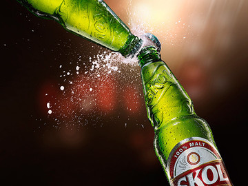 Skol巴西狮威啤酒广告海报设计欣赏