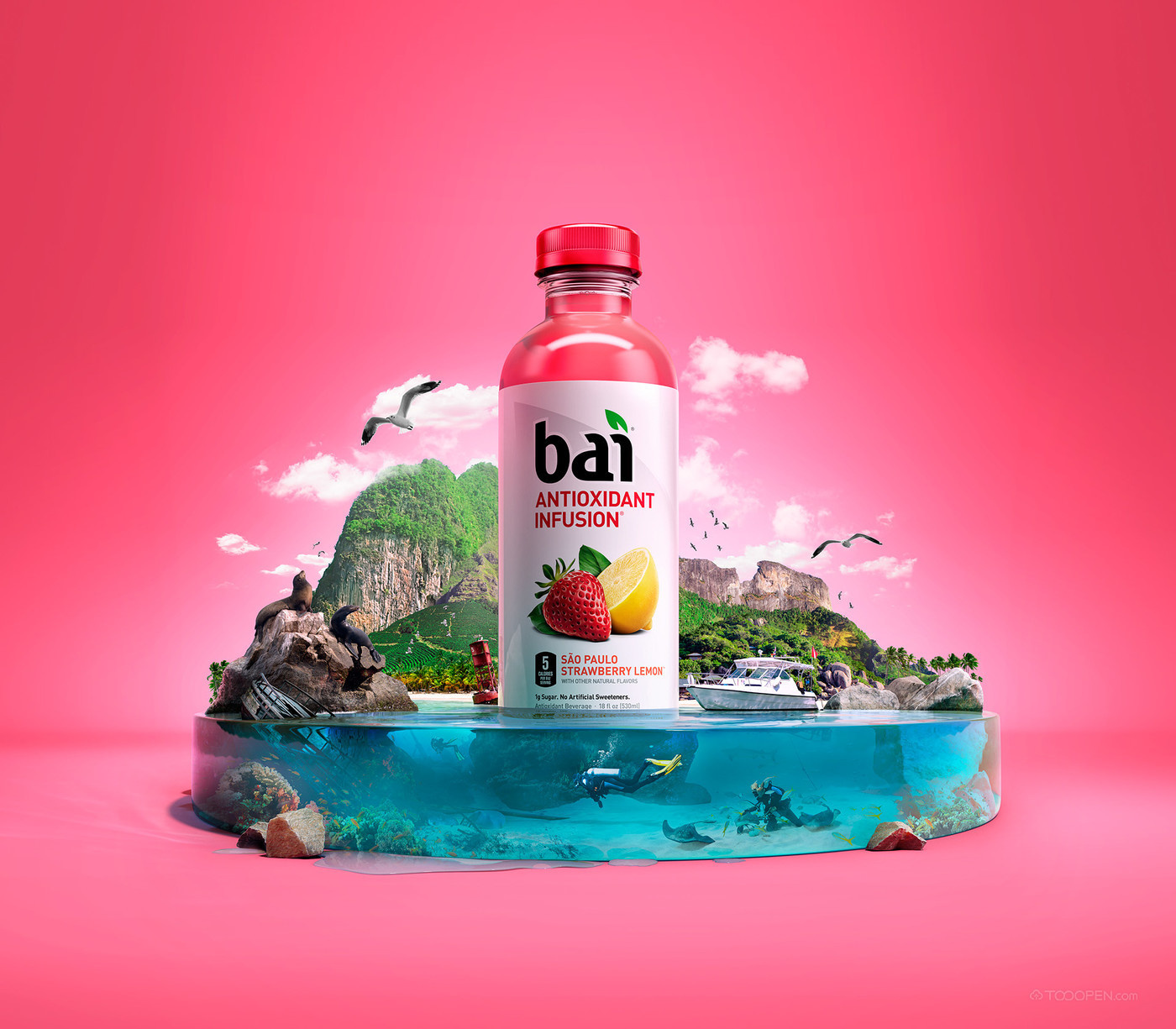 BAI有机果汁创意合成广告海报设计欣赏-04