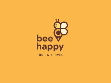 Bee Happy tour travel吉祥物设计欣赏