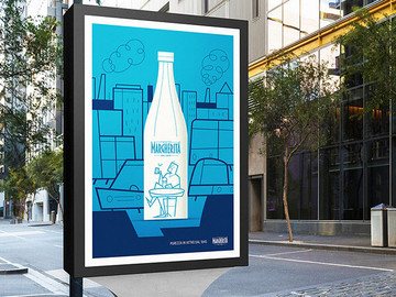 国外创意牛奶插画广告海报设计欣赏