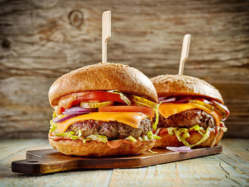 牛肉汉堡美食摄影图片