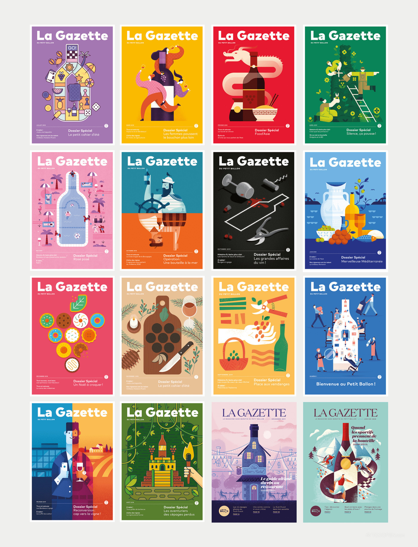 La Gazette葡萄酒月刊封面海报设计欣赏-01