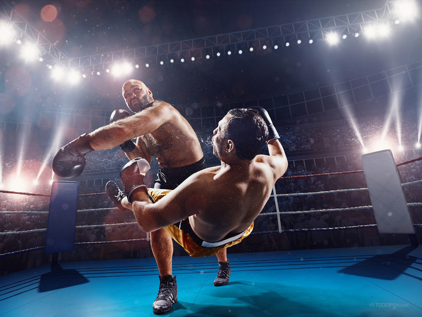 男子气概拳击手在黑墙上和影子搏斗复制空间拳击运动理念泰拳健身斗士图片素材-编号60009320-图行天下