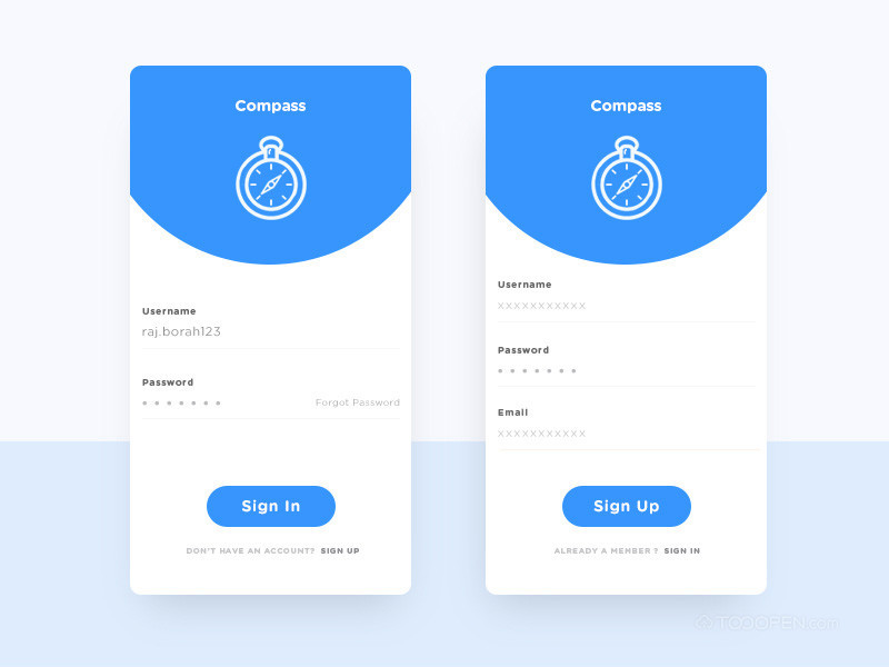 国外APP登录注册界面设计12款作品-02