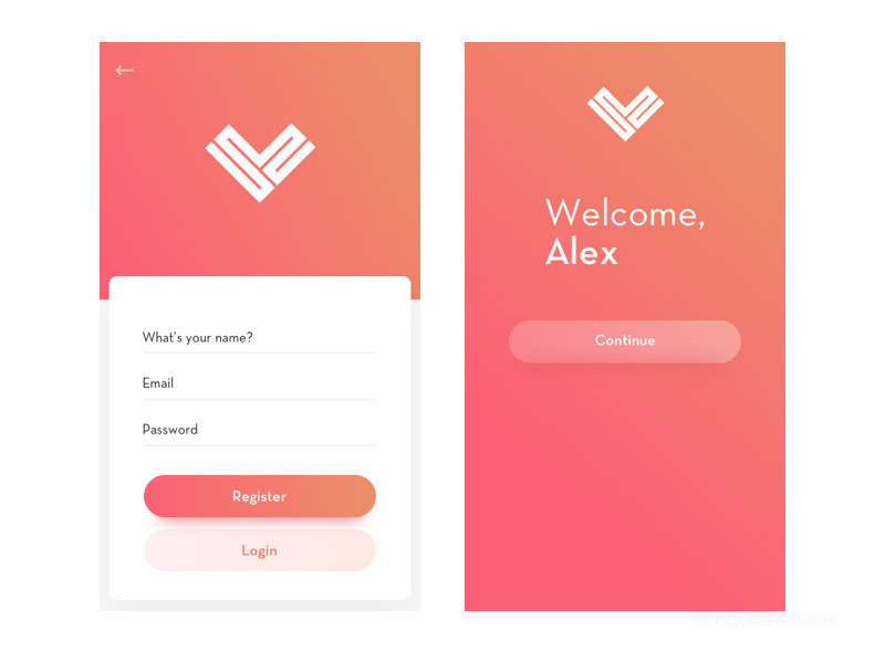 国外APP登录注册界面设计12款作品-03