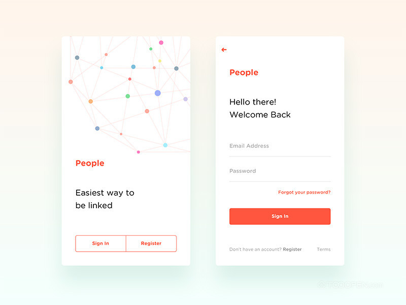 国外APP登录注册界面设计12款作品-04