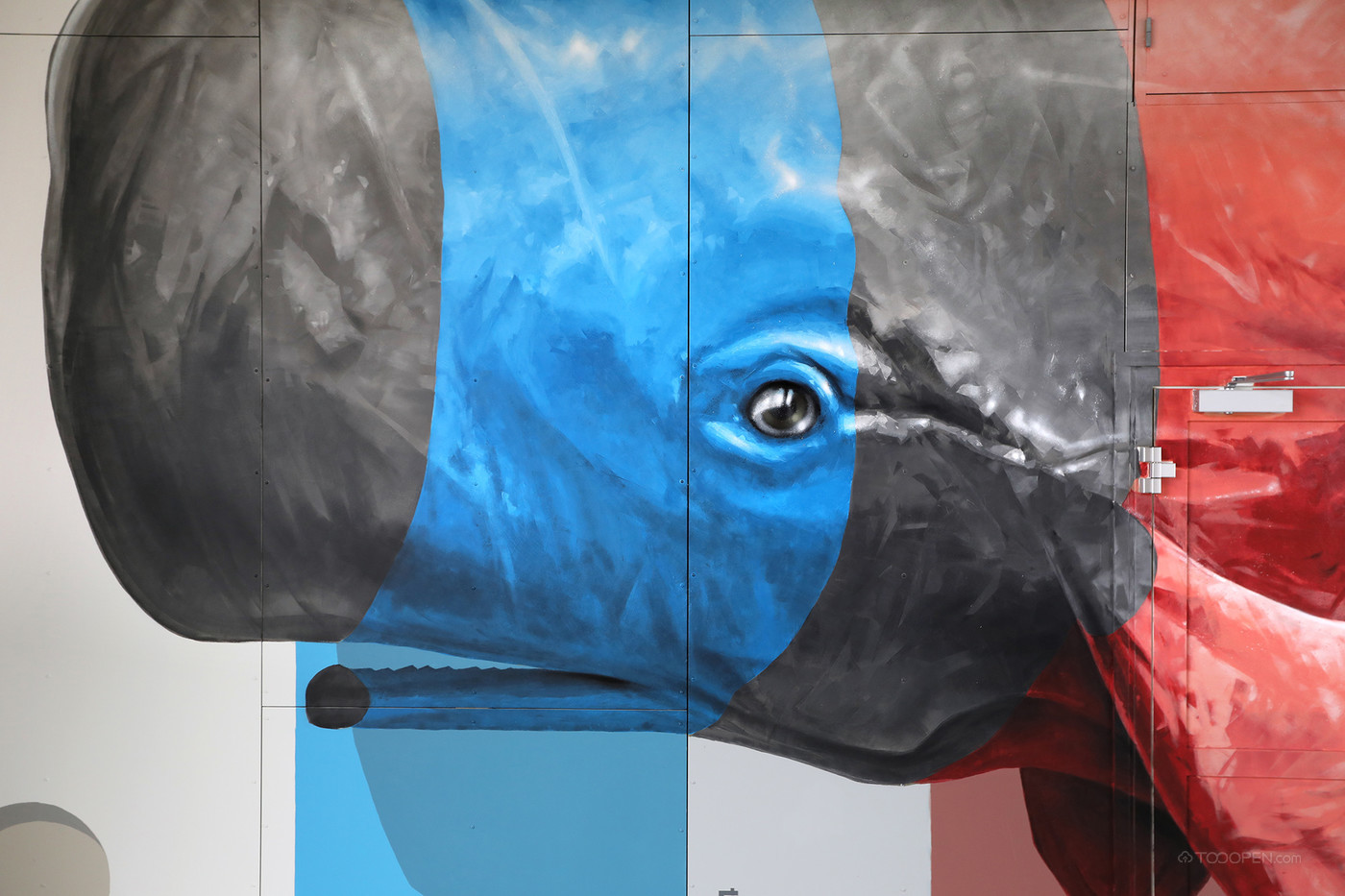 3D立体鲸鱼街头墙绘艺术图片-07