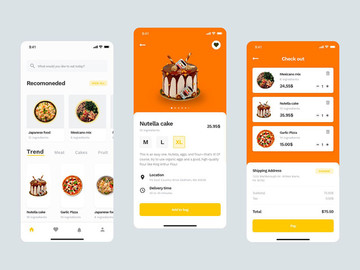 餐厅美食手机在线订单系统界面设计