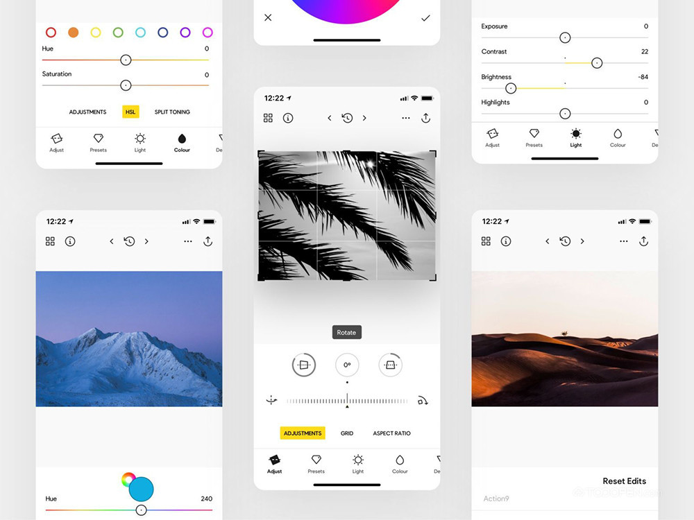 国外照片编辑APP界面设计样式大全-07