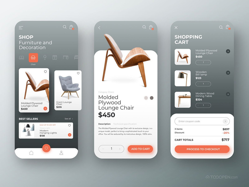 国外家具在线商城APP界面设计案例大全-02