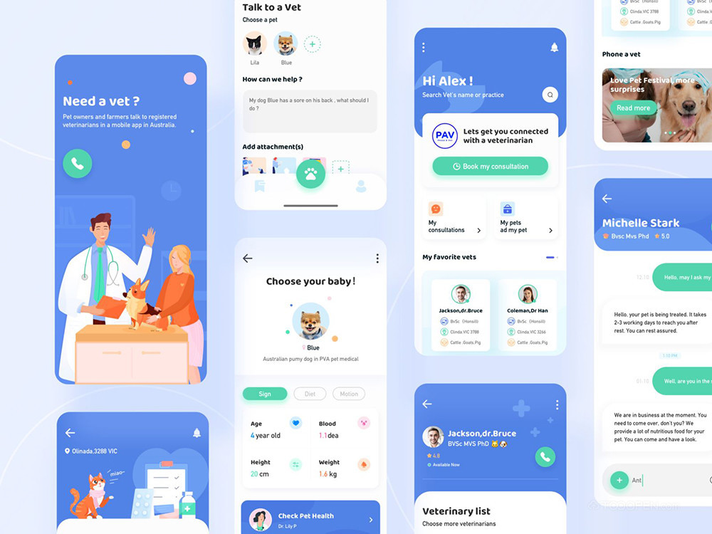 宠物手机医院APP界面设计案例大全-11