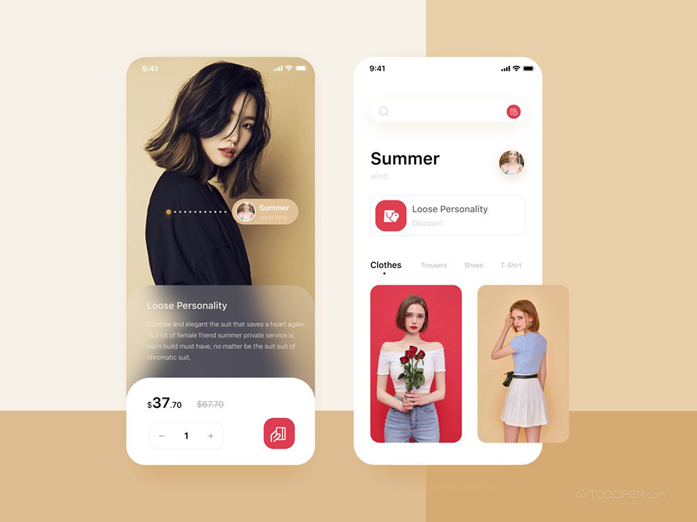 服饰类手机网上商城APP界面设计大全-01