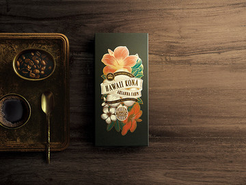 精致日式咖啡豆礼盒包装作品欣赏