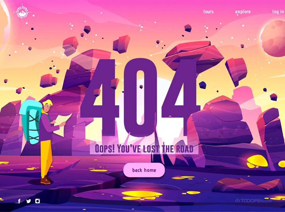 国外创意404页面设计模板图片大全-09
