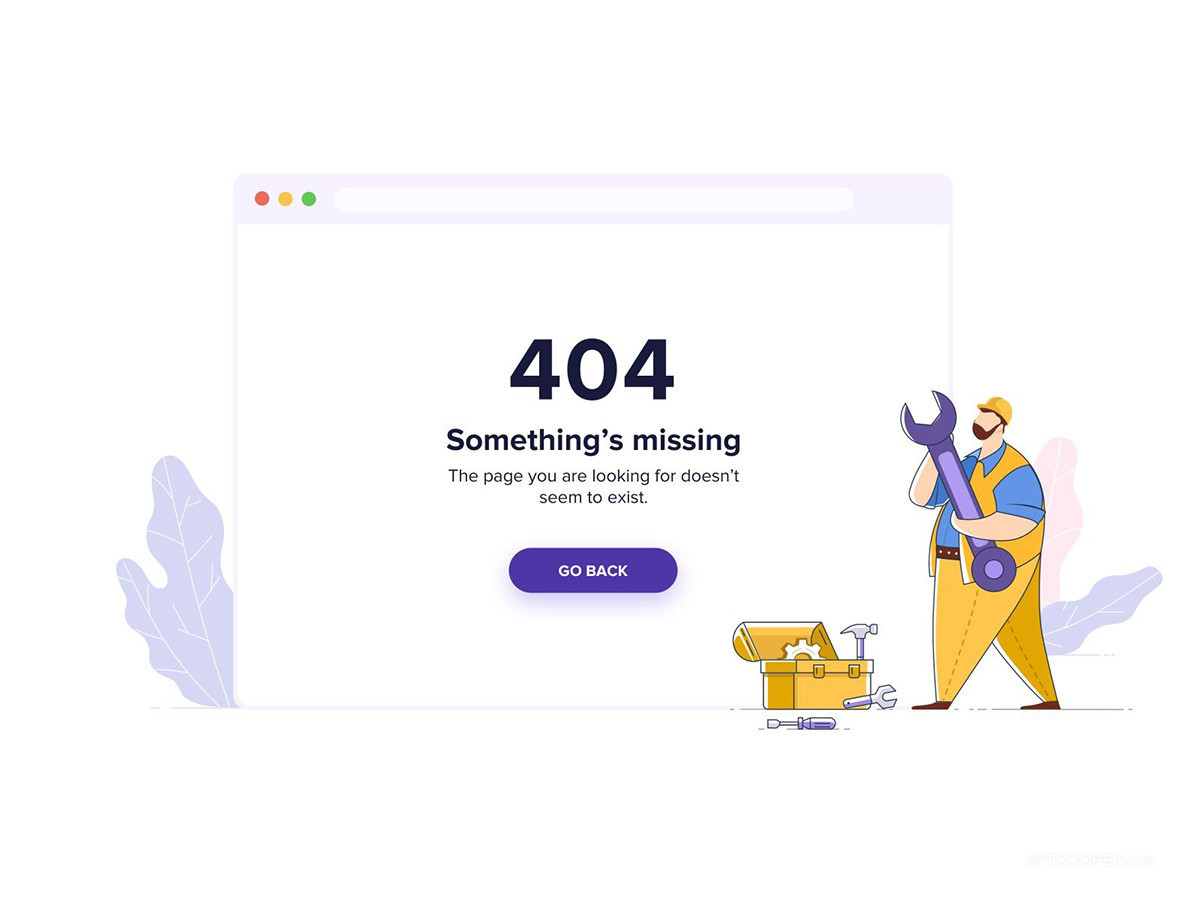 国外优秀404页面界面设计模板大全-05