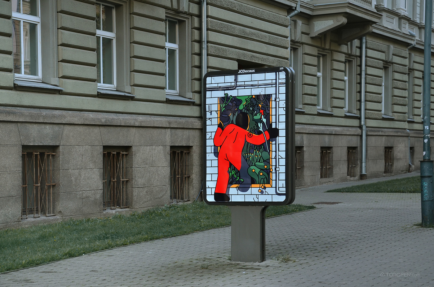街头灯箱广告创意墙绘作品图片-01