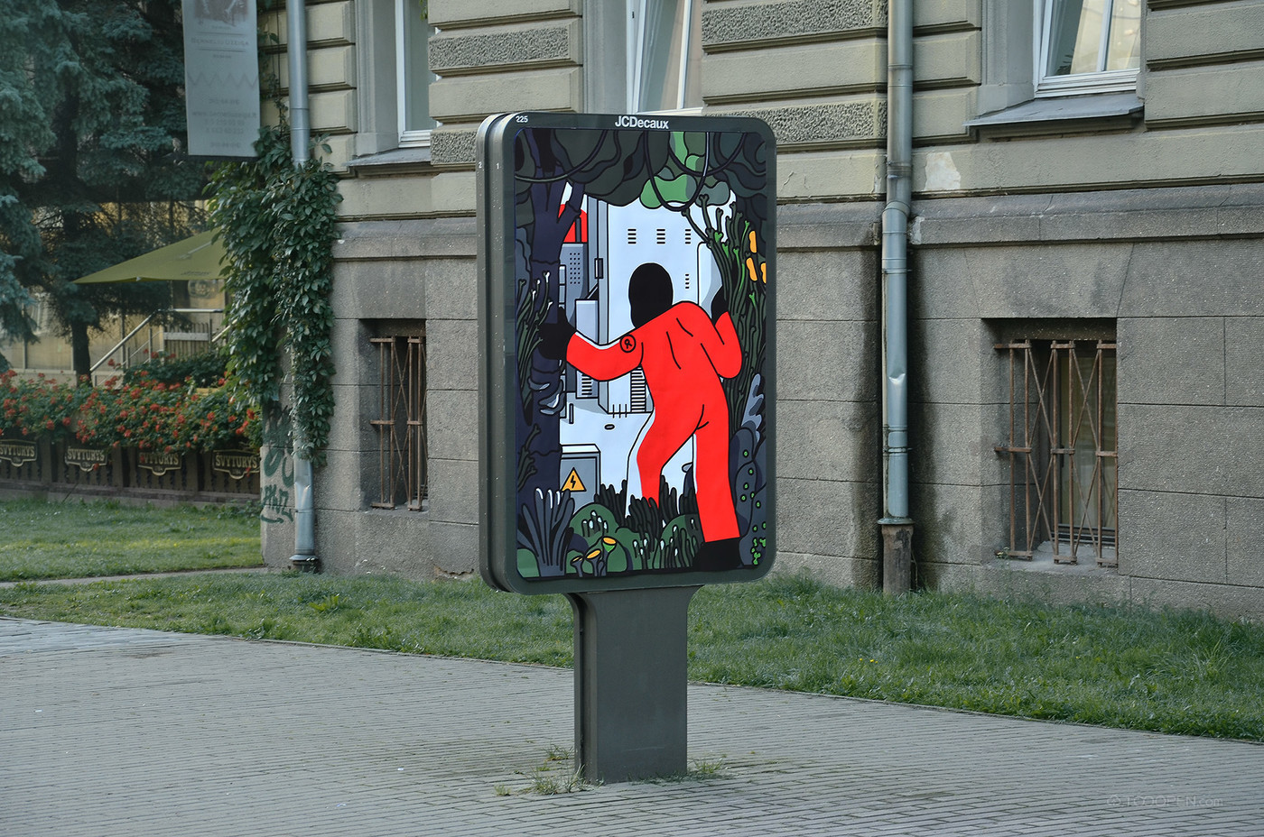 街头灯箱广告创意墙绘作品图片-02