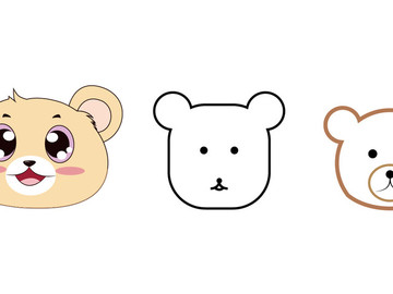 熊头像熊logo卡通手绘熊棕熊可爱熊