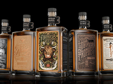 牛头造型商标威士忌酒包装设计欣赏
