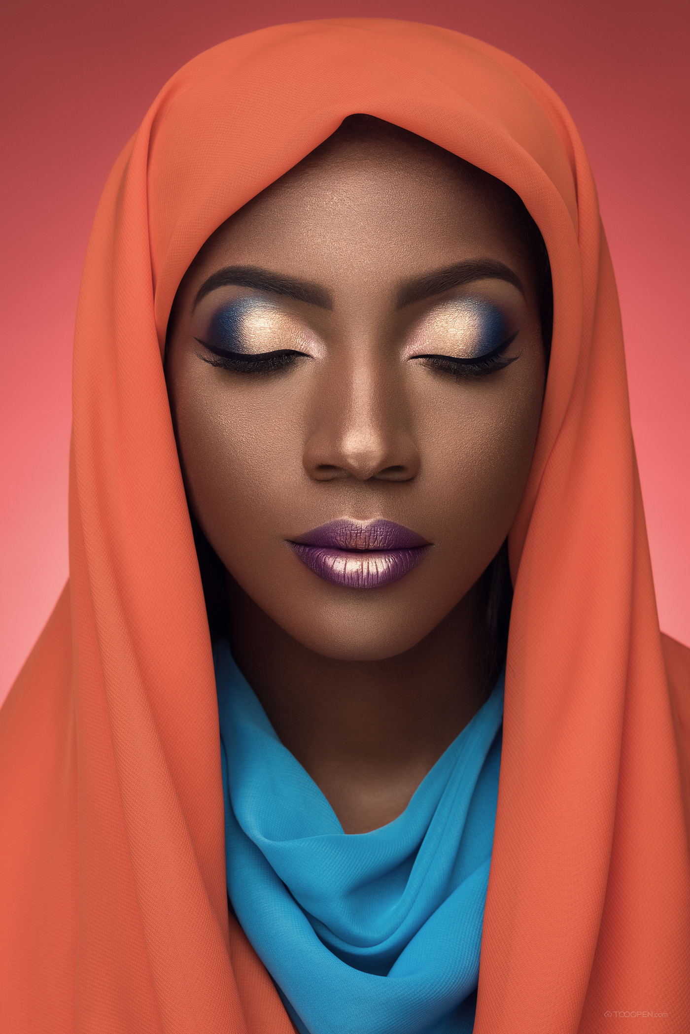 非洲女性人像微距摄影-欧莱凯设计网