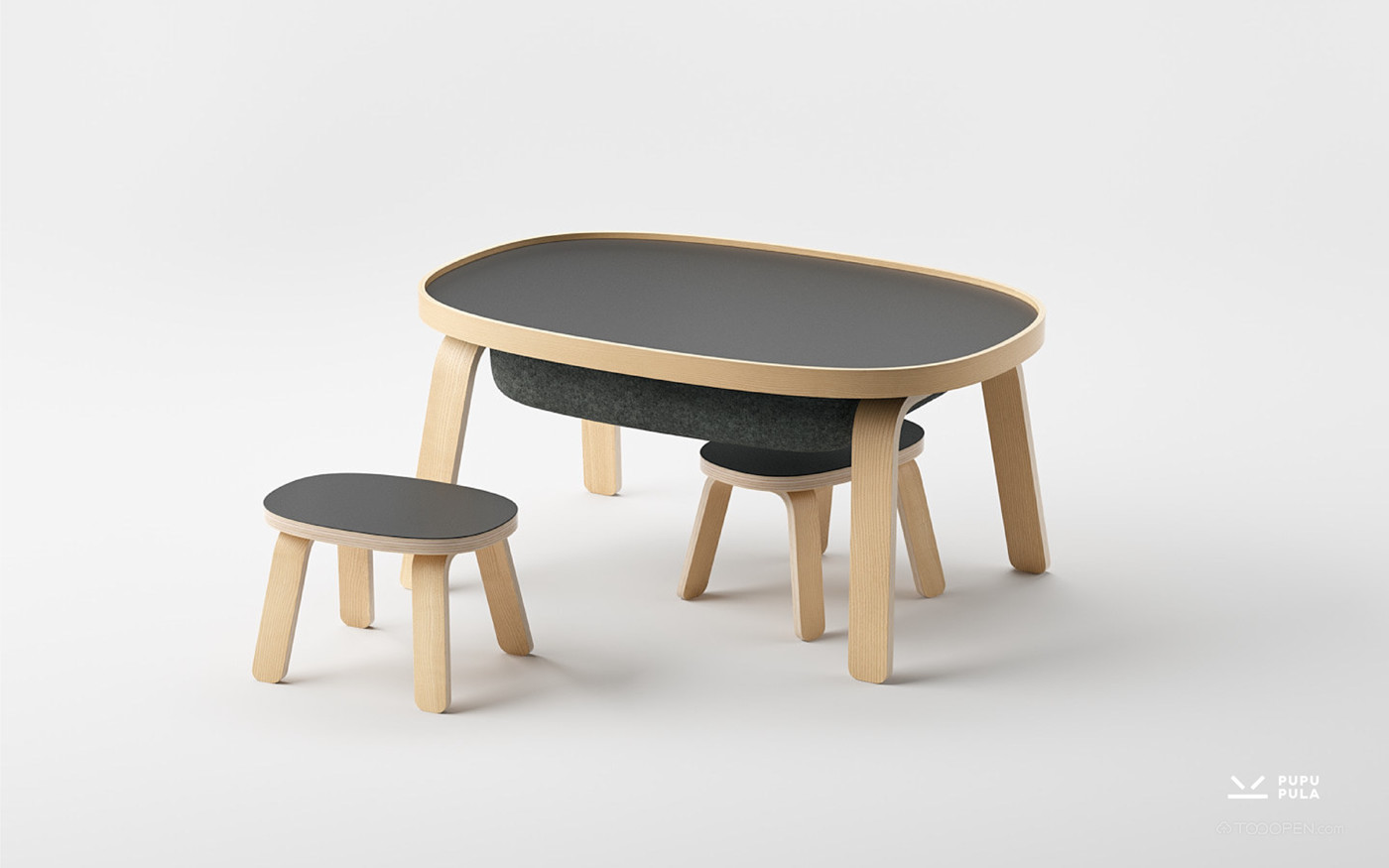 国外益智儿童桌子矮凳家具设计欣赏-01