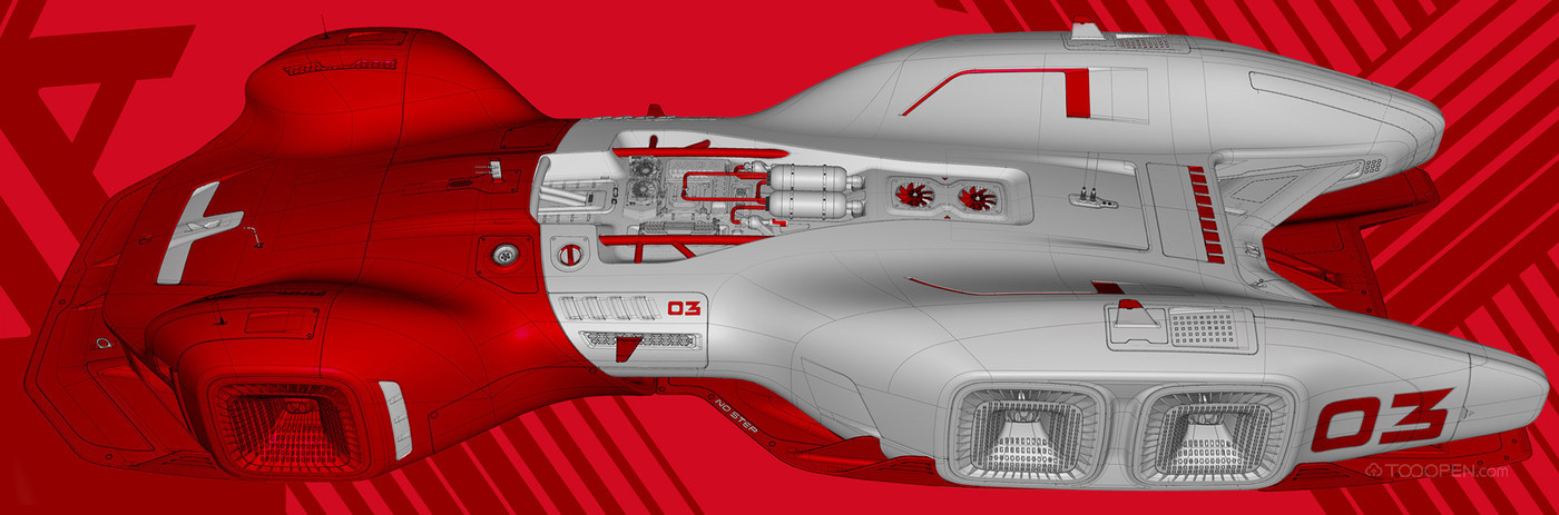 本田未来概念赛车手绘效果图设计欣赏-12