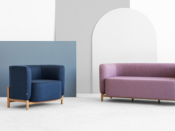 简约现代纯色布艺沙发家具设计欣赏