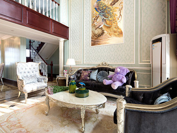 豪华的法式风格别墅家装设计作品图片