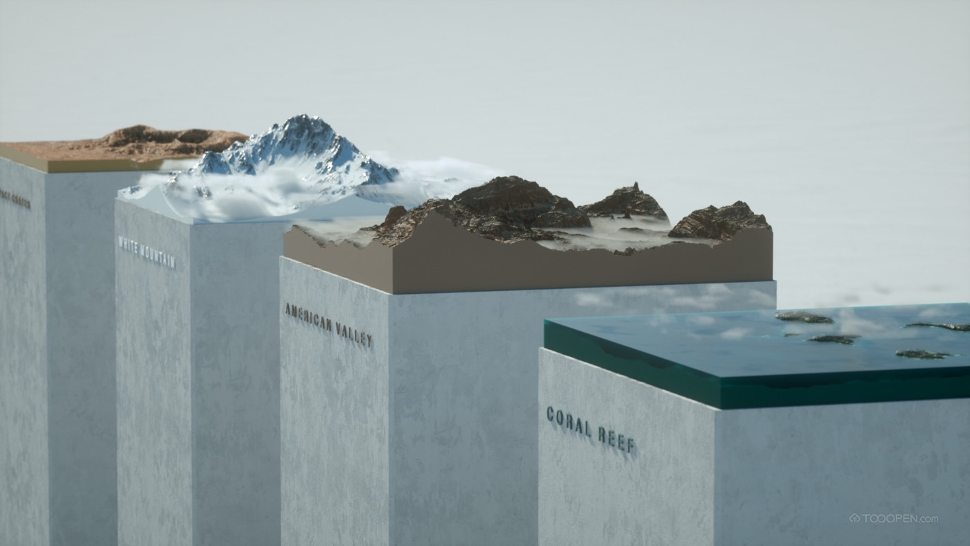 3D立体山川河流模型作品欣赏-05