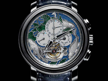 高贵奢华帕玛强尼锦鲤腕表设计高清图片
