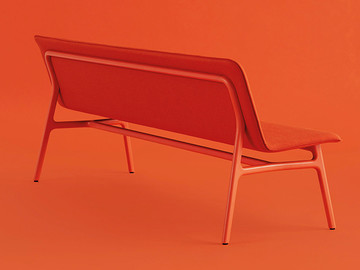 极简倒置Y型框架长椅家具设计欣赏